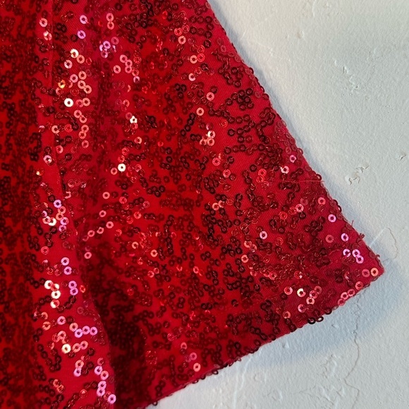 DKNY women’s XS red sequin short sleeve top. NWT - Picture 12 of 13